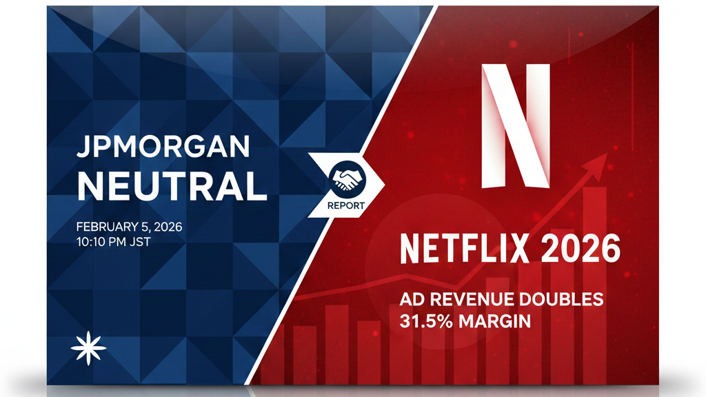 JPMorgan Neutral Netflix 2026: Ad Revenue Doubles, 31.5% Margin