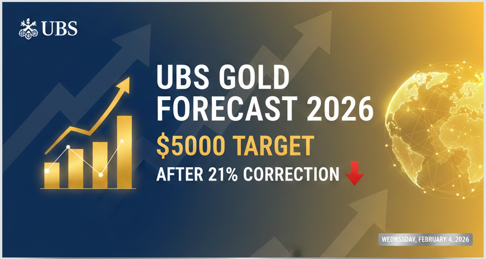 UBS Gold Forecast 2026: $5000 Target After 21% Correction