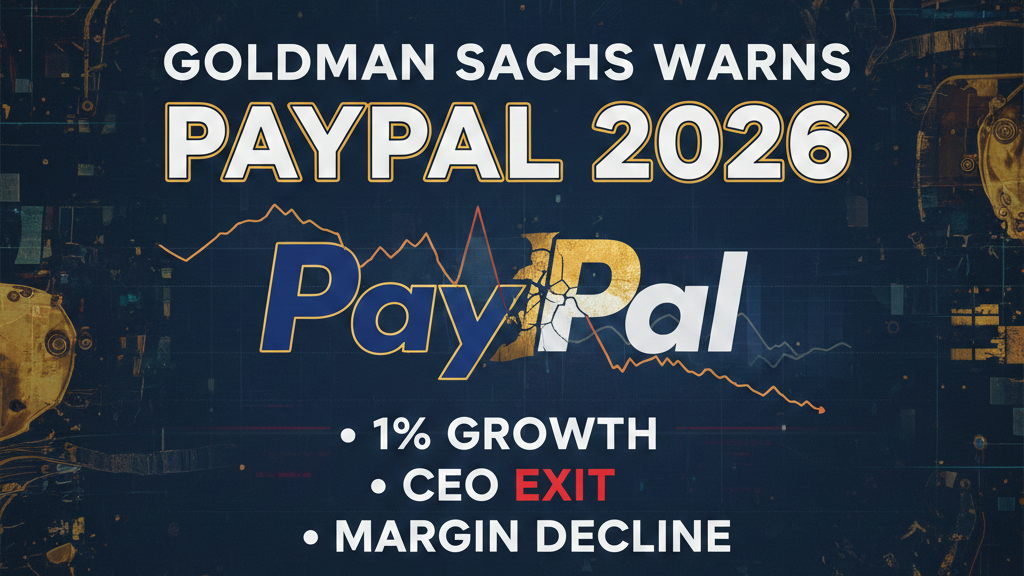 Goldman Warns PayPal 2026: 1% Growth, CEO Exit, Margin Decline