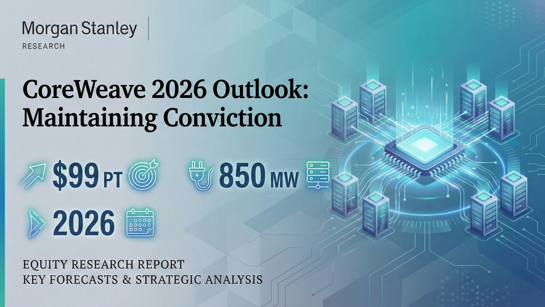 Morgan Stanley Maintains CoreWeave 2026: $99 PT, 850 MW